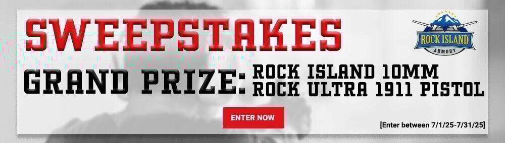 Rock Island Sweepstakes, Dunham's is giving away a 100mm Rock Ultra 1911