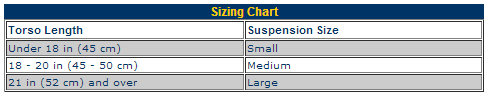 Backpack Size Chart Backpack Size Chart