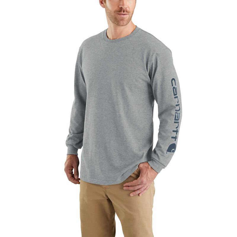 Carhartt Men's Long Sleeve Workwear Signature Logo Tall Tee image number 0