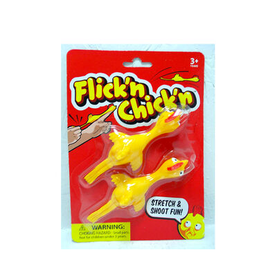Toysmith Chicken Flingers Stretchy Flings Toy 2 Count