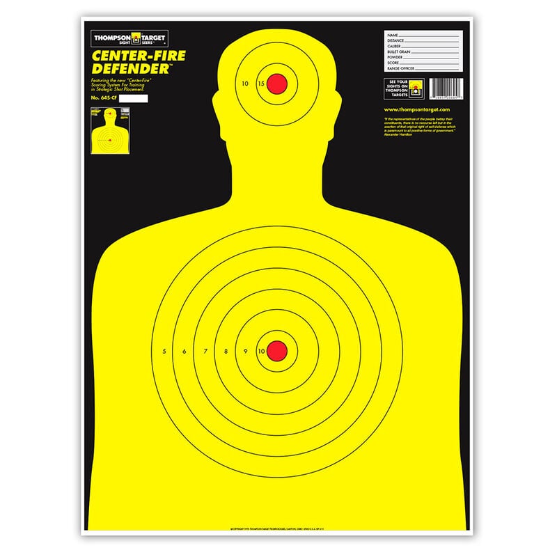 Thompson Target XL Center-Fire Silhouette 19"x25" Targets 5 pack image number 0