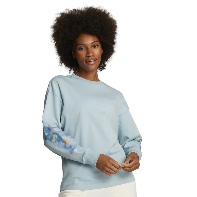 Puma Women's Watercolor Floral Crew image number 0