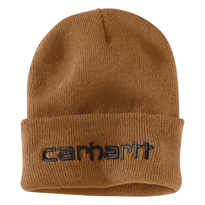 Carhartt Men's Knit Insulated Logo Graphic Cuffed Beanie image number 0