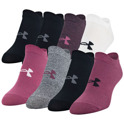 Under Armour Women's Essential No Show Sock - 6+2 Pack
