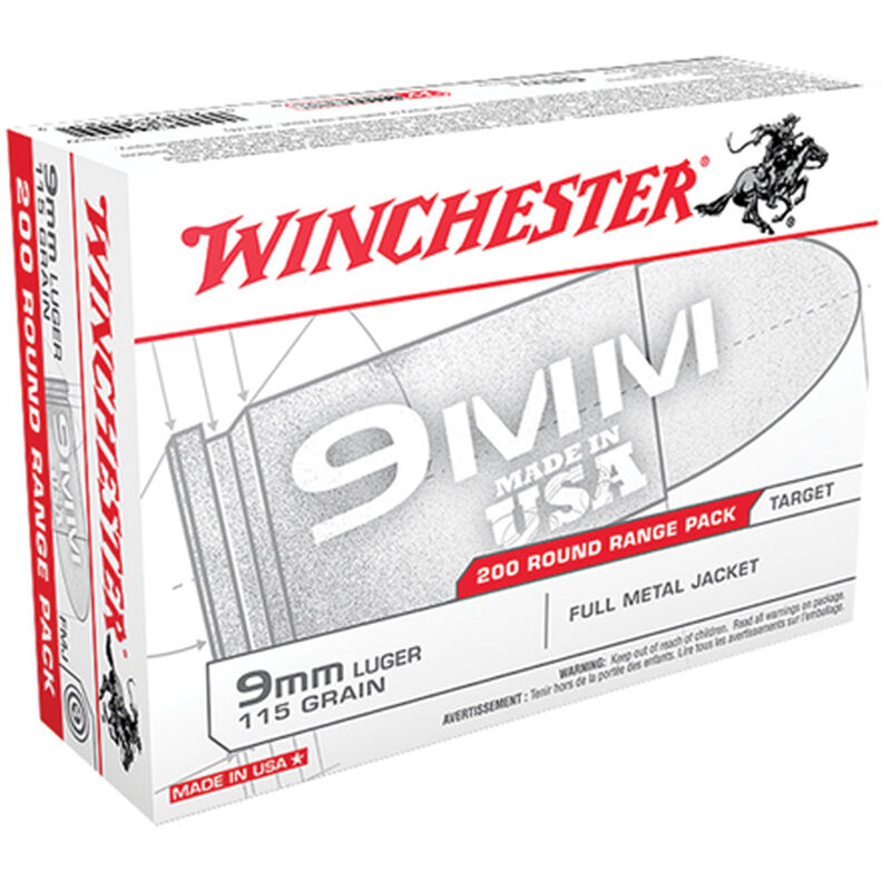 Winchester 9mm 200 Round Ammo Pack image number 1