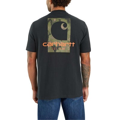 Carhartt Men's Loose Fit Heavyweight Short-Sleeve Camo Logo Graphic T-Shirt