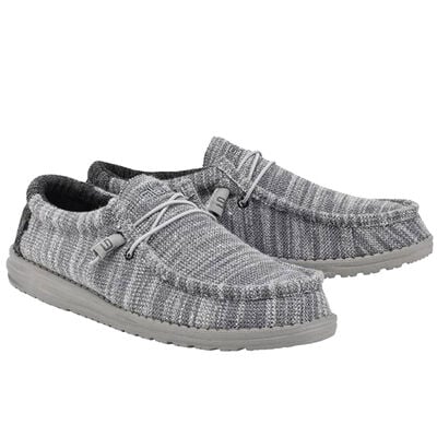HeyDude Men's Wally Stretch Platinum Mix Shoes