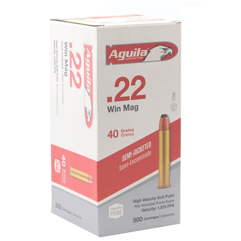 Aguila 22 WMR Ammo 40 Grain Semi-Jacketed Soft Point Ammunition image number 0