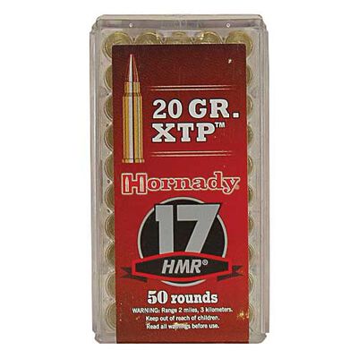 Hornady Varmint Express .17 HMR Ammunition 50 Rounds 20 Grain HP XTP Ammo