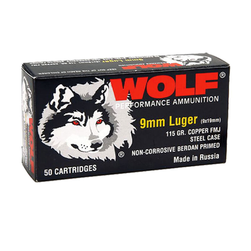 Wolf 9mm Luger 115 Gr Full Metal Jacket image number 0