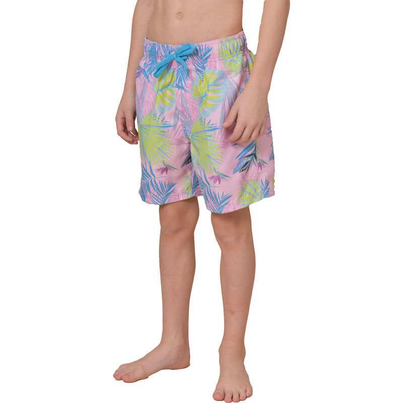 Canyon Creek Boy's Tropical Print Volley Shorts image number 3