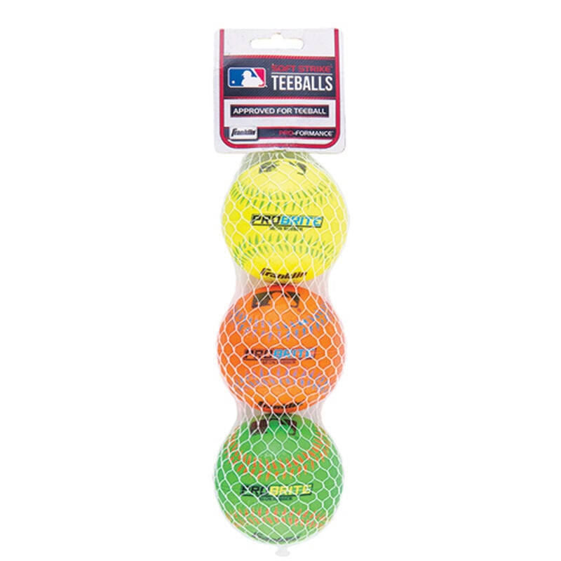 Franklin 3 Pack Pro Brite Neon Rubber Teeballs, , large image number 0