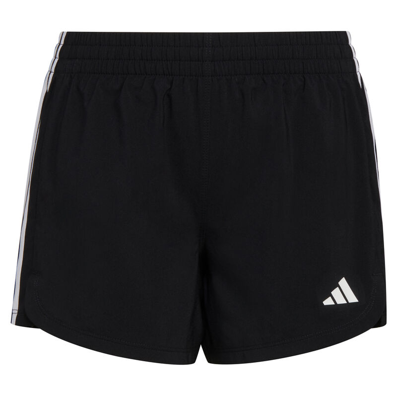 adidas Girls' AEROREADY® Elastic Waistband 3-Stripes Pacer Shorts image number 4