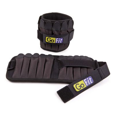 Go Fit 5lb Padded Adjustable Ankle Weights Set