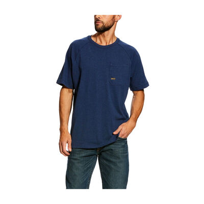 Ariat Men's Rebar CottonStrong Navy Short Sleeve T-Shirt