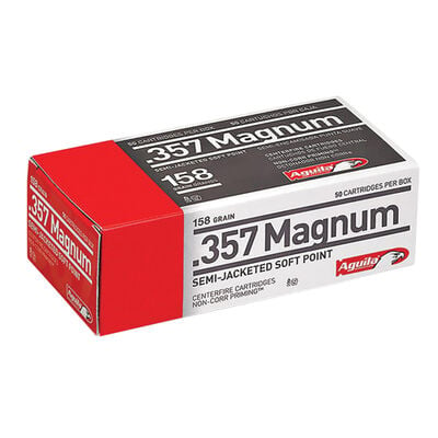 Aguila .357 Magnum Ammunition 50 Rounds 158 Grain Semi-Jacketed Soft Point
