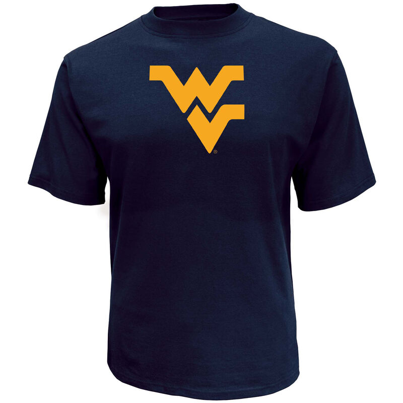 Knights Apparel Men's University of West Virginia Oversized Logo Short Sleeve T-Shirt image number 0