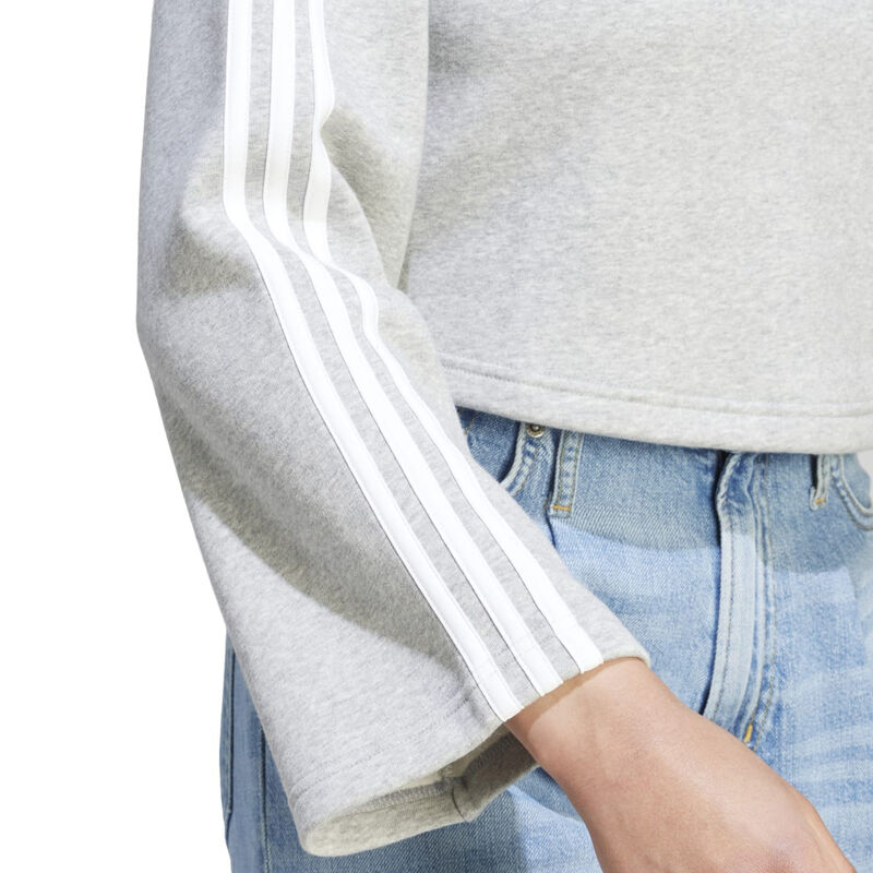 adidas Women's Essentials 3-Stripes Fleece Quarter-Zip Sweatshirt image number 7