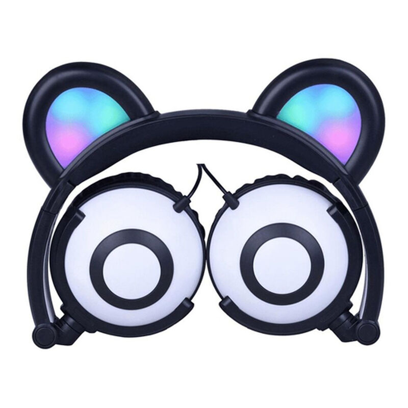 Gabbagoods LED Panda Wired Headphones image number 0