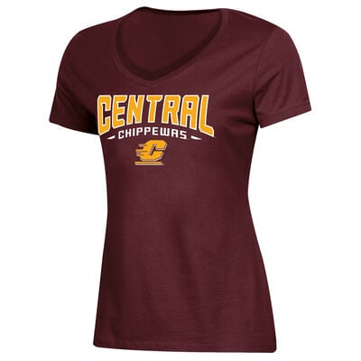 Knights Apparel Women's Cental Michigan Classic Arch Short Sleeve T-Shirt