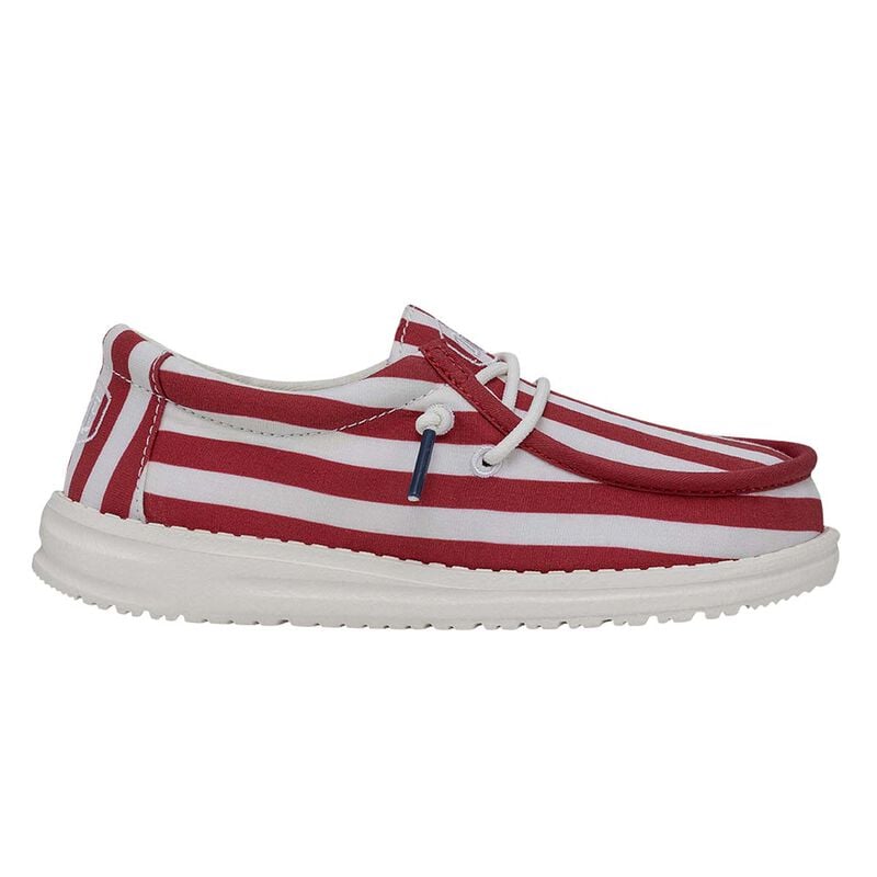 HeyDude Wally Youth Patriotic American Flag Slip On Shoes image number 0
