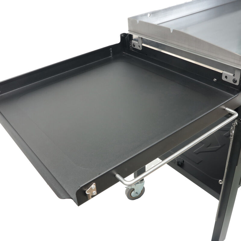 Razor 4 Burner Griddle Grill with Foldable Shelves with included Condiment Tray and Wind Guards image number 9