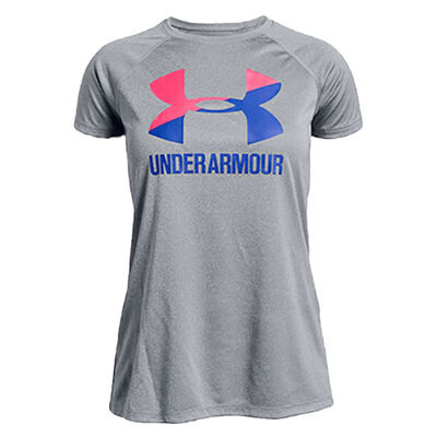 Under Armour Girls' Short Sleeve Big Logo Solid Tee