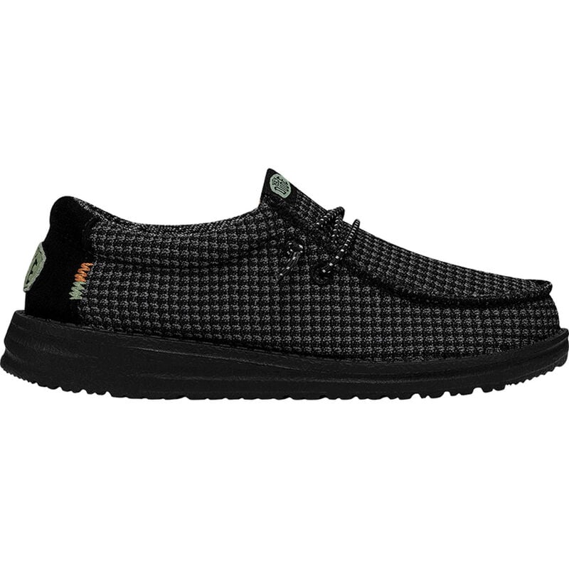 HeyDude Boys' Wally Youth Sport Mesh Black Shoes image number 1