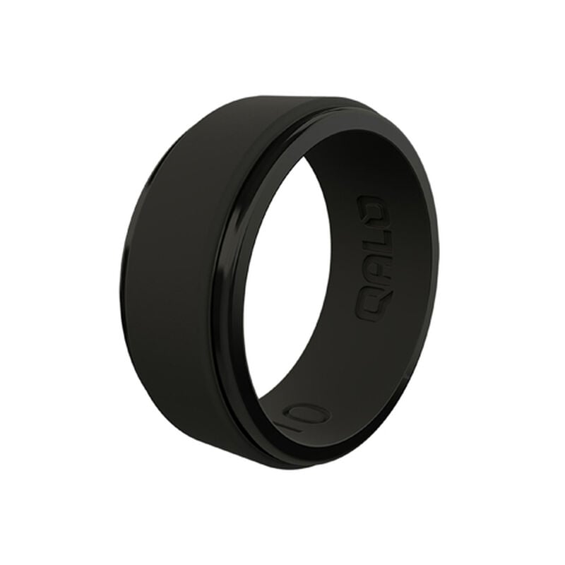 Qalo Men's Step Edge Polished Silicone Ring image number 0