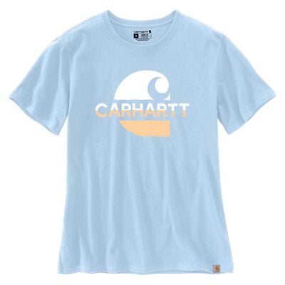 Carhartt Women's Loose Fit Heavyweight Short-Sleeve Faded C Graphic T-Shirt