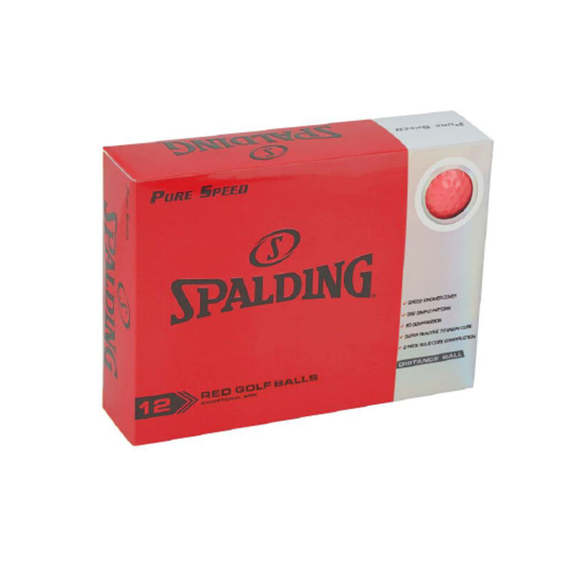 Spalding Pure Speed Red Golf Balls 12 Pack image number 0
