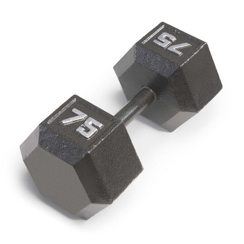 Marcy 75lb Cast Iron Hex Dumbbell image number 0