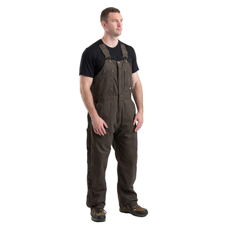Berne Men's Heartland Insulated Washed Duck Bib Overall image number 1
