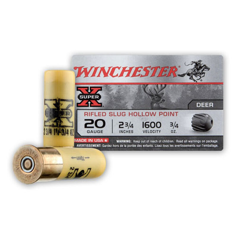 Winchester Super-X Rifled 20 Gauge 2 3/4" Slug, , large image number 0