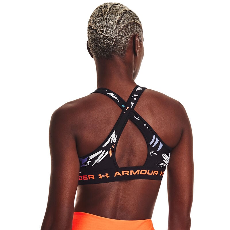 Under Armour Women's Crossback Mid-Impact Print Sports Bra image number 2