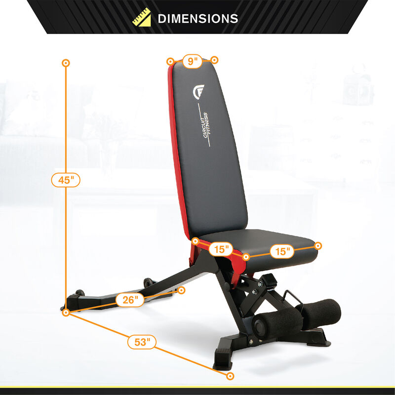 Circuit Fitness 5-Position Utility Weight Bench image number 27
