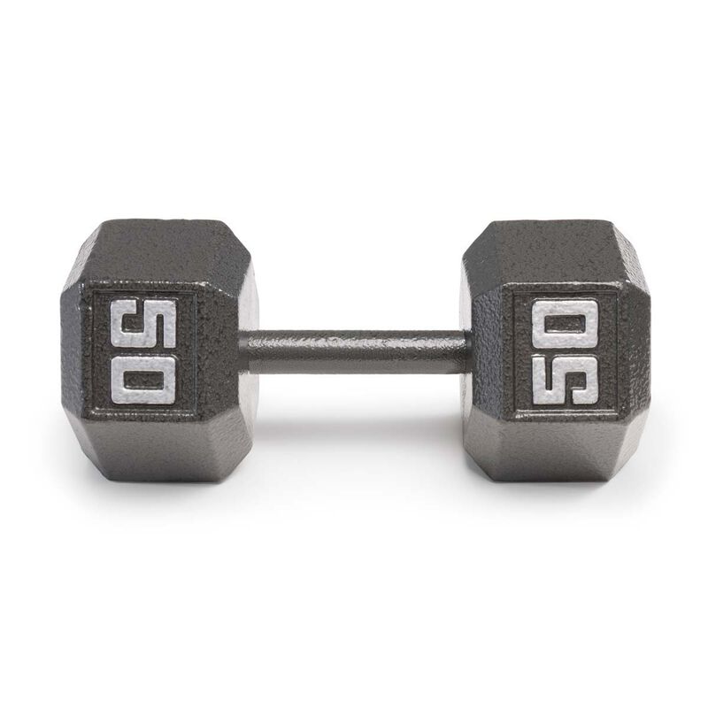 Marcy 50lb Cast Iron Hex Dumbbell image number 1