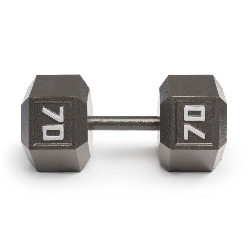 Marcy 70lb Cast Iron Hex Dumbbell image number 1