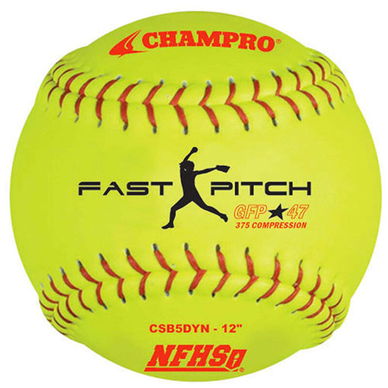 Champro 12" 2 Pack Fast Pitch Softballs image number 0