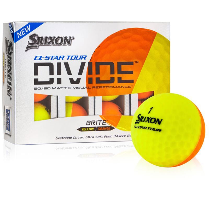 Srixon Q-Star Tour Divide Golf Balls Orange/Yellow image number 0