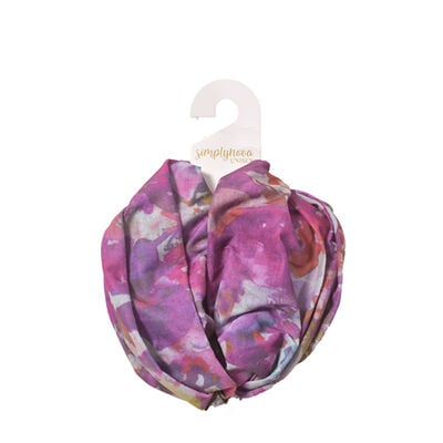 Simply Nova Blue and Purple Floral Headwrap
