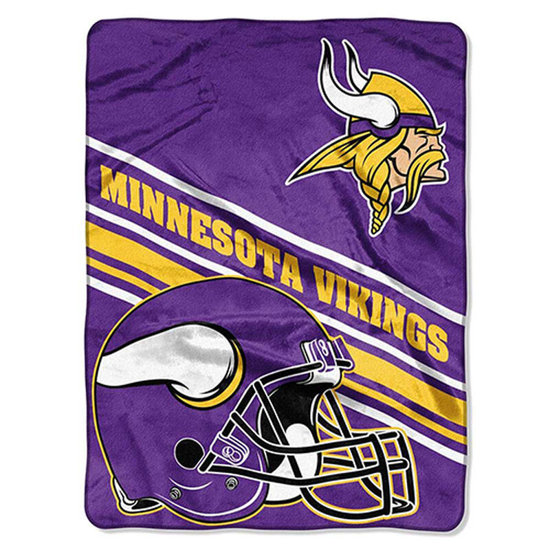 Northwest Co Minnesota Vikings Micro Raschel Throw Blanket image number 0
