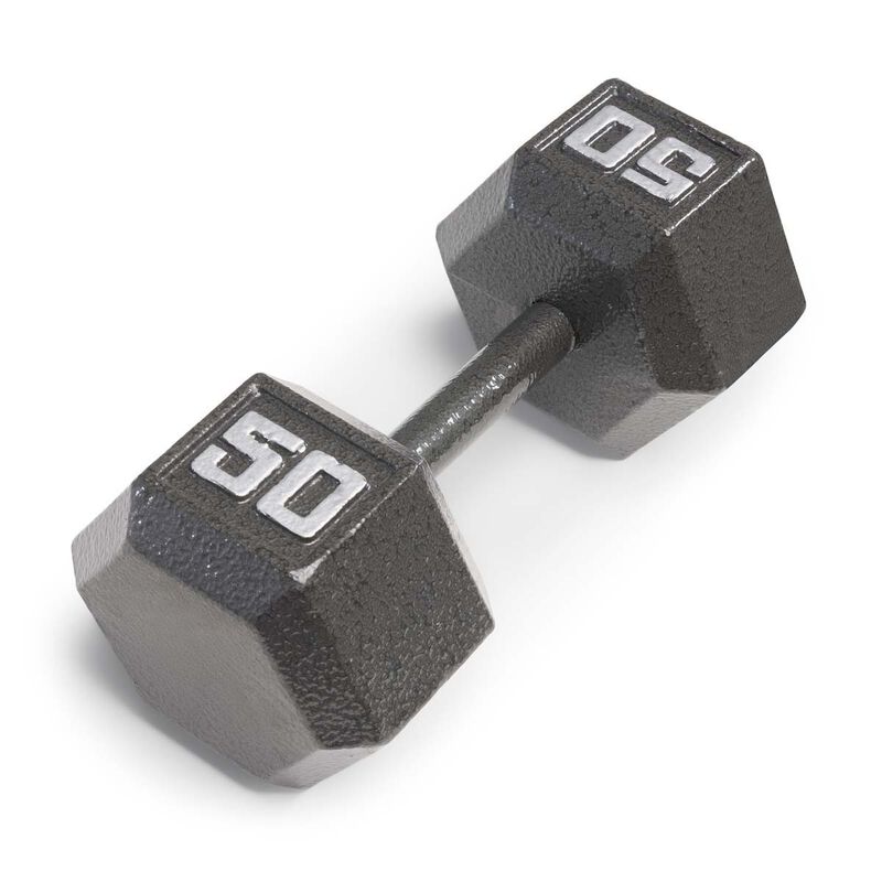 Marcy 50lb Cast Iron Hex Dumbbell image number 0