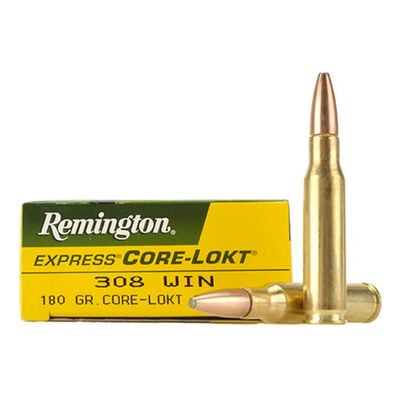 Remington Express 308 Winchester 180 Grain Core-Lokt Ammunition