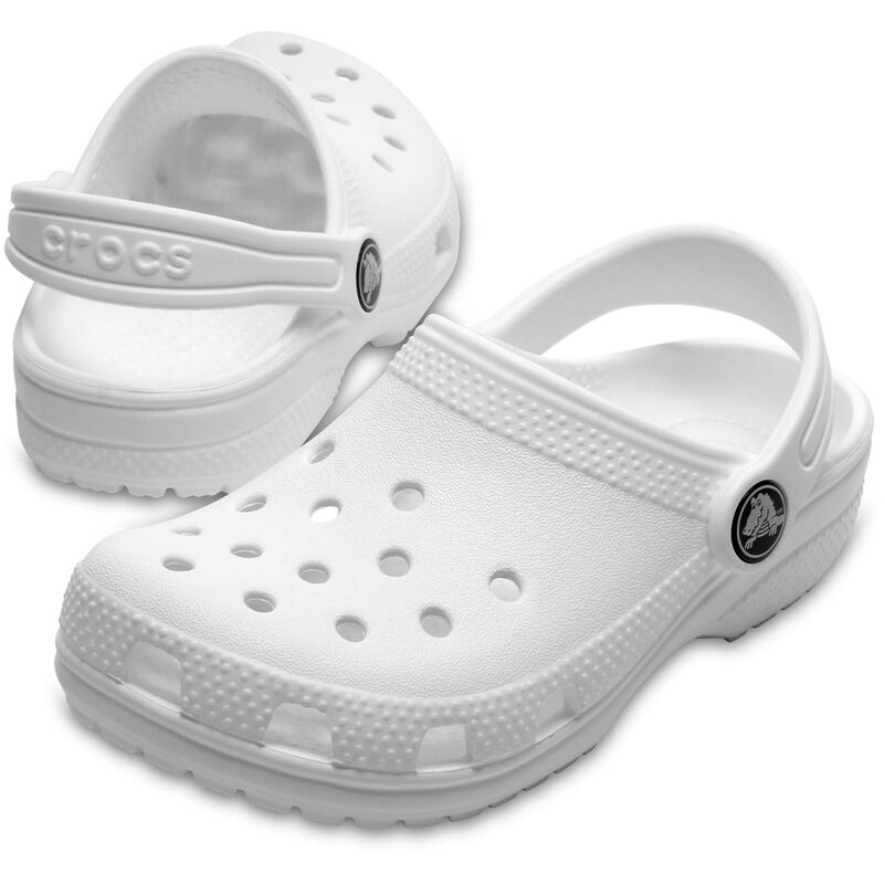 Crocs Youth Classic White Clog image number 5