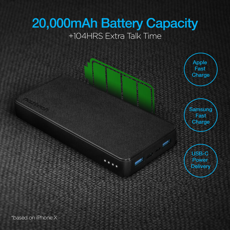 Naztech 20000mAh Power Delivery +QC  Fabric Power Bank image number 1