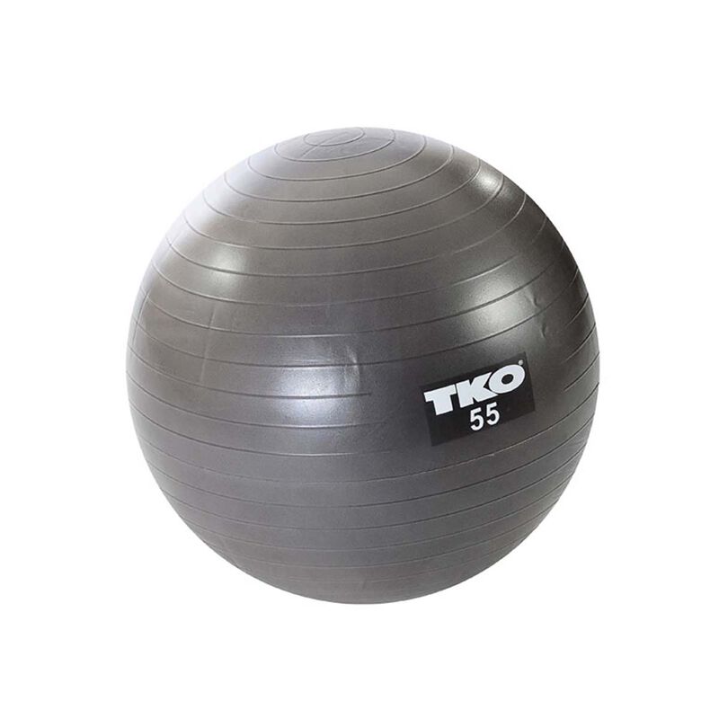TKO 55 cm. Fitness Ball, Gray, Chart & Pump image number 0