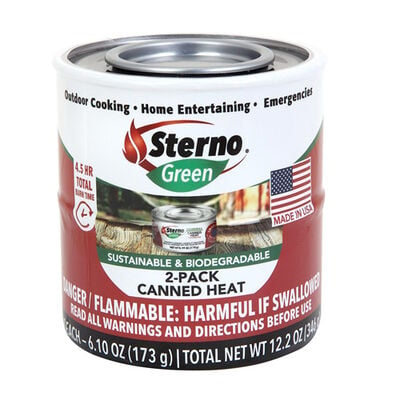 Sterno Canned Heat Outdoor Cooking Fuel 2-Pack