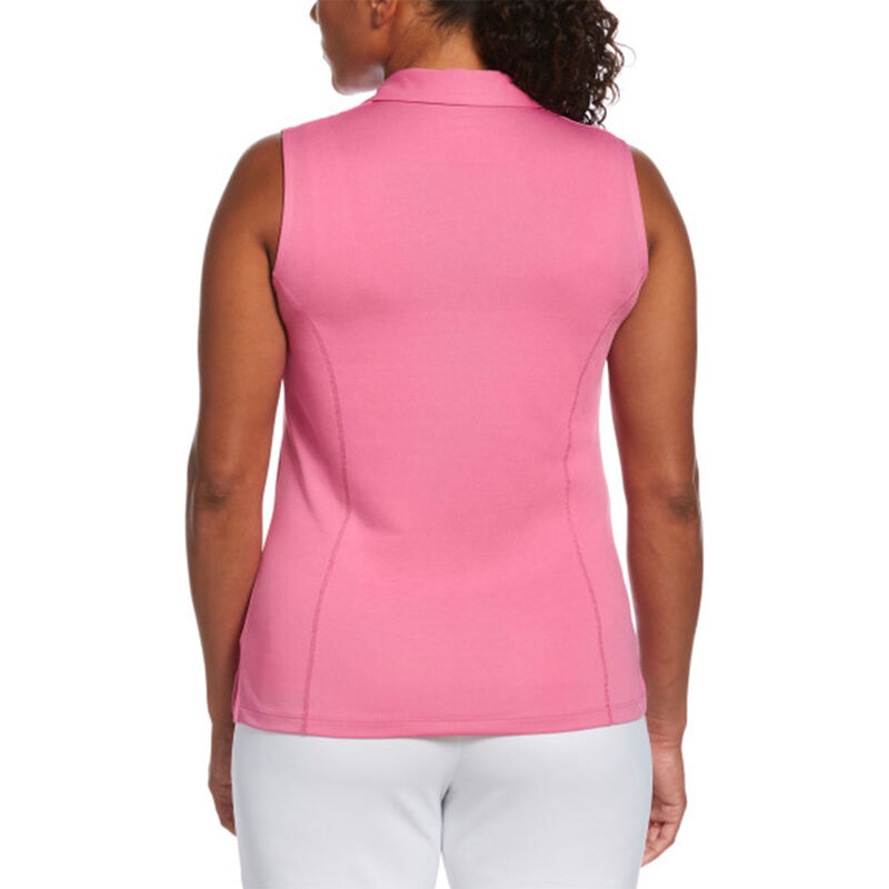 Jack Nicklaus Women's Airflux Solid Sleeveless Golf Polo Shirt image number 2