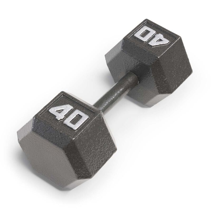Marcy 40lb Cast Iron Hex Dumbbell image number 1